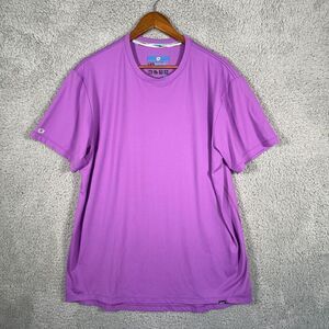 IBKUL Purple Short Sleeve Golf Shirt Mens Size Large UPF 50